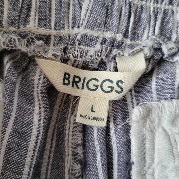 Briggs Linen Blend Women’s L Wide Leg Lounge Pants, Relaxed Pull-on, Like New - Picture 5 of 9